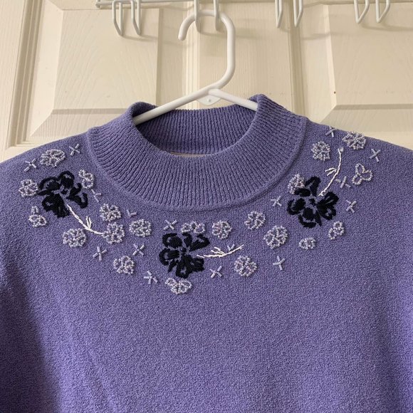 🌷3 for$20🌷TanJay, US S (Fits Up to US M), Mauve Beaded Short Sleeved Knit - Picture 5 of 7